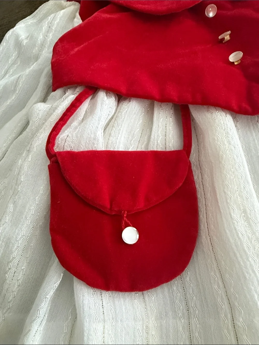 jcpenney White and Red Girls' Formal Dress with Peter Pan Collar